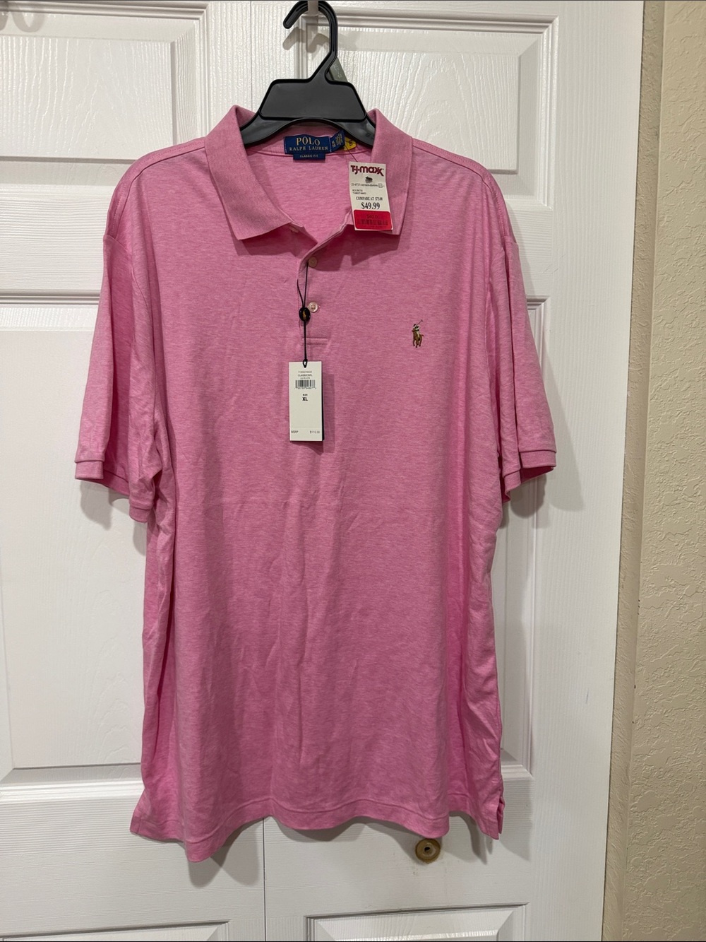 Ralph Lauren Men’s Polo Shirt in Pink with Embroidered Pony